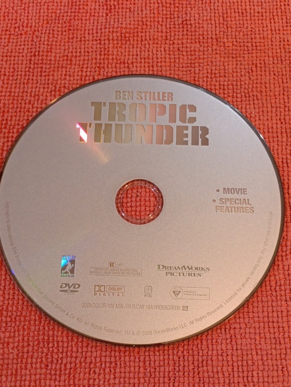 2/$12 Tropic Thunder DVD *NO CASE*